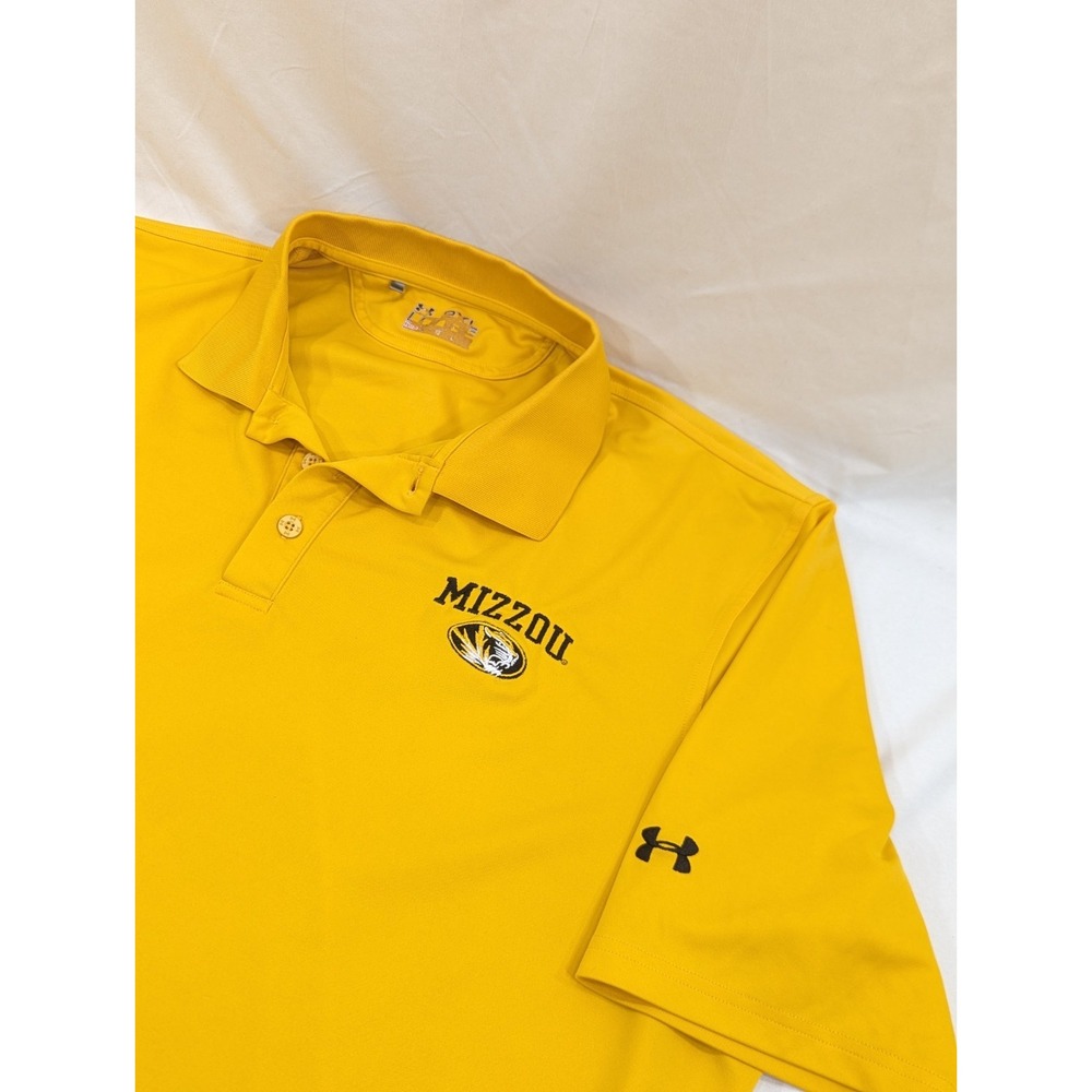 Mizzou Missouri Tigers Under Armour S/S Athletic Golf Polo Shirt - Men's 2XL